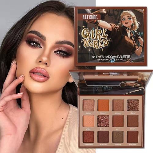 Miss Demi 12 Colors Eyeshadow Palette, Highly Pigmented, Blendable Shades for Creating Stunning Eye Looks, Unleash Your Inner Diva. (07) von Miss Demi
