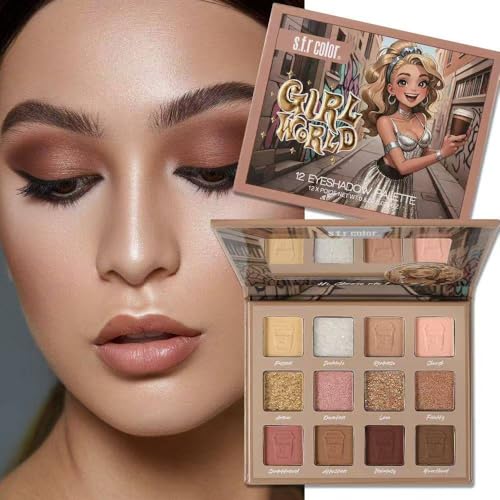 Miss Demi 12 Colors Eyeshadow Palette, Highly Pigmented, Blendable Shades for Creating Stunning Eye Looks, Unleash Your Inner Diva. (08) von Miss Demi