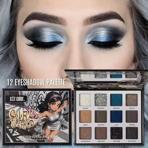 Miss Demi 12 Colors Eyeshadow Palette, Highly Pigmented, Blendable Shades for Creating Stunning Eye Looks, Unleash Your Inner Diva. (09) von Miss Demi