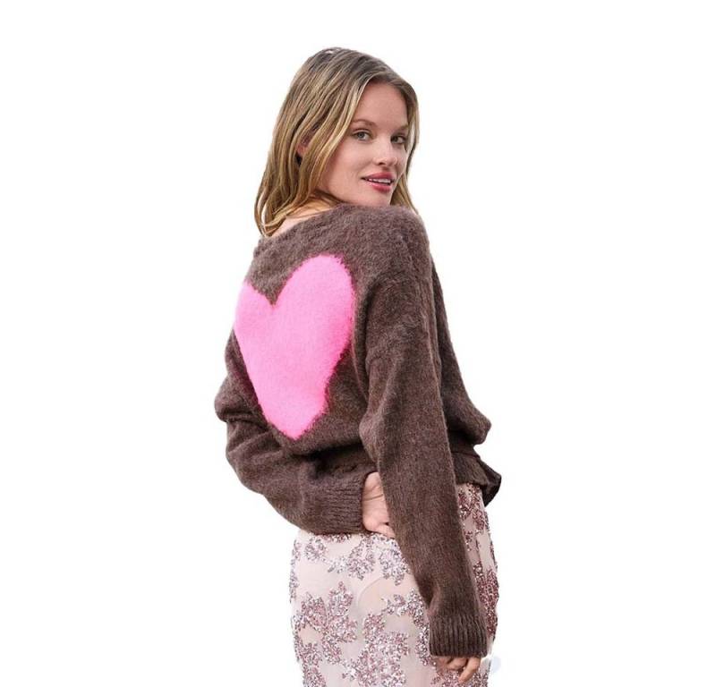 Miss Goodlife Strickjacke Strickjacke Cache Couer Big Heart MG13394 – hellbraun Miss Goodlife Strickjacke Strickjacke Cache Couer Big Heart MG13394 – hellbraun von Miss Goodlife