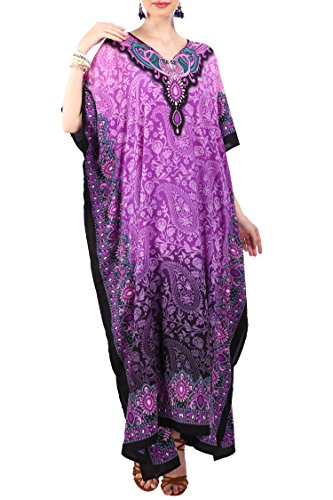 Miss Lavish London Damen-Kimono, purpur, 50/54 DE von Miss Lavish London