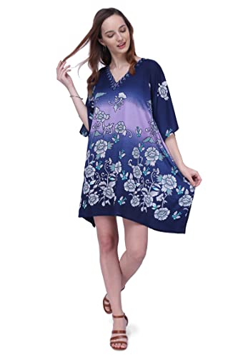 Miss Lavish London Kaftan-Kleid – Kaftane für Frauen – Damen-Kaftane für Teenager bis Erwachsene Frauen in regulärer bis Übergröße, 123 - Blau, 50/54 DE von Miss Lavish London