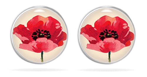 Miss Lovie Ohrringe Mohnblume Damen Ohrringe Rot Handmade Blume Des Lebens Ohrstecker Damen Cabochon Edelstahl Silber Beste Freunde Geschenk Muttertag Miss Lovie Ohrringe Mohnblume Damen Ohrringe Rot Handmade Blume Des Lebens Ohrstecker Damen Cabochon Edelstahl Silber Beste Freunde Geschenk Muttertag von Miss Lovie