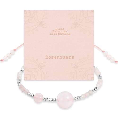 Miss Lovie Rosenquarz Armband Damen Silber handgefertigt Edelstein Armband mit Sterling Silber 925 Perlen, Schutzstein und Kraftstein Geschenk, Geliefert In Schmuck Geschenkbox Miss Lovie Rosenquarz Armband Damen Silber handgefertigt Edelstein Armband mit Sterling Silber 925 Perlen, Schutzstein und Kraftstein Geschenk, Geliefert In Schmuck Geschenkbox von Miss Lovie