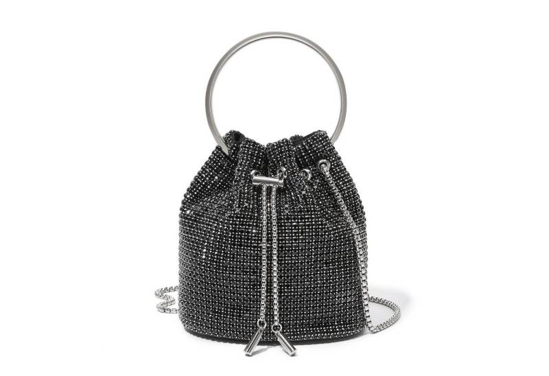 Miss Lulu Abendtasche Damen Glänzende Handtasche mit Metallischem Ringgriff von Miss Lulu