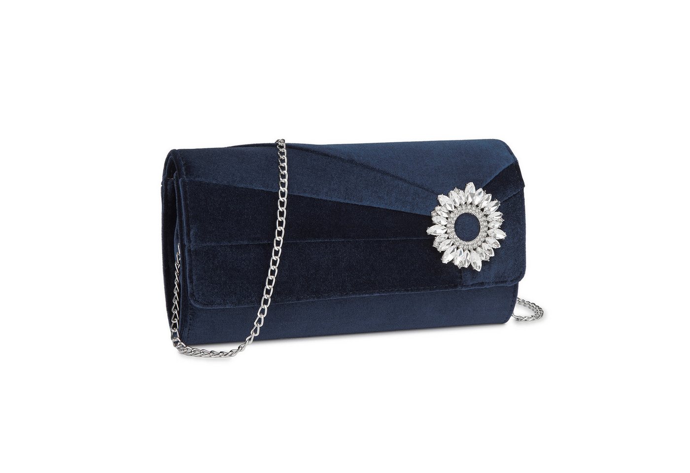 Miss Lulu Clutch Damen, Elegante Abendtasche mit Strass-Verzierung & Kette von Miss Lulu