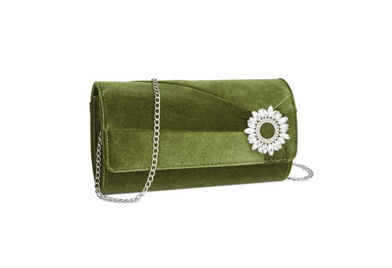 Miss Lulu Clutch Damen, Elegante Abendtasche mit Strass-Verzierung & Kette von Miss Lulu