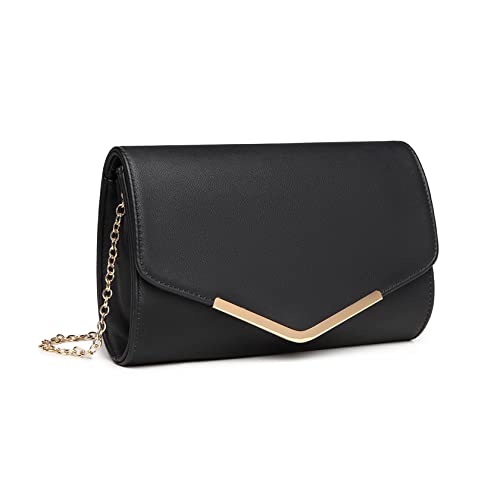 Miss Lulu Clutch Damen Abendtasche Mini Crossbodytasche Kette, Umhängetasche, Umschlag, Geldbörse, geeignet für Party, Hochzeit, Bankett, als Geschenk von Miss Lulu