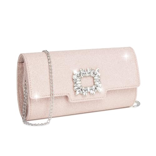 Miss Lulu Clutch Damen Glitzer Abendtasche Elegante Envelope Kettentasche Tasche Crossbody Bag für Hochzeit, Party, Cocktail, Abschlussball Miss Lulu Clutch Damen Glitzer Abendtasche Elegante Envelope Kettentasche Tasche Crossbody Bag für Hochzeit, Party, Cocktail, Abschlussball von Miss Lulu