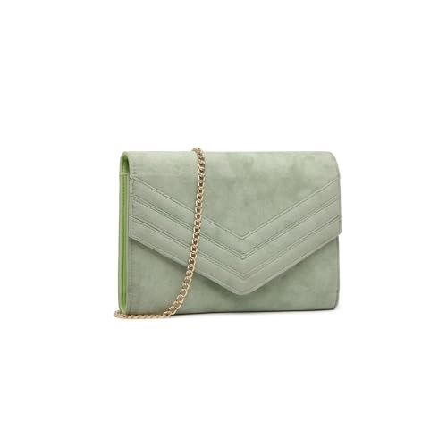 Miss Lulu Damen Clutch Elegante Abendtasche Umschlag Umhängetasche Crossbody mit Kette für Hochzeit Party Abschlussball Miss Lulu Damen Clutch Elegante Abendtasche Umschlag Umhängetasche Crossbody mit Kette für Hochzeit Party Abschlussball von Miss Lulu