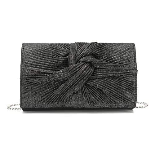 Miss Lulu Damen LH2252 BK Clutch, Schwarz von Miss Lulu