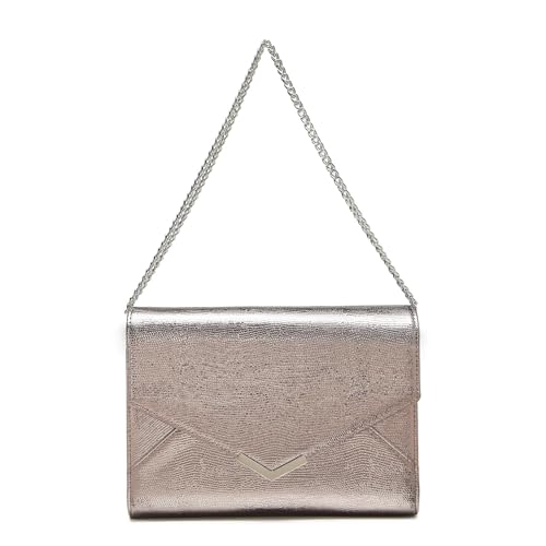 Miss Lulu Damen Clutches Abendtasche mit Kette Besonderer Glitzer Umschlag Kupplung Hochzeit Brautparty Glitzer Elegante Damen-Schultertasche von Miss Lulu