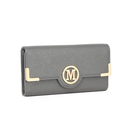 Miss Lulu Damen Geldbörse Lange Portemonnaie Damen PU Leder Elegante Brieftasche Kartenfächer Geldbörse mit Mehreren Kartenfächern, Mehrfarbig mit Handyfach von Miss Lulu