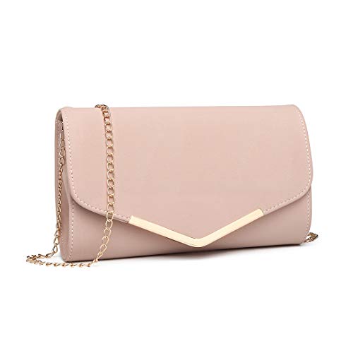 Miss Lulu Clutch Damen Abendtasche Elegante Kettentasche Damen Tasche Clutch Bag Handtasche Hochzeit Umhängetasche Mädchen klein Umhängetasche von Miss Lulu