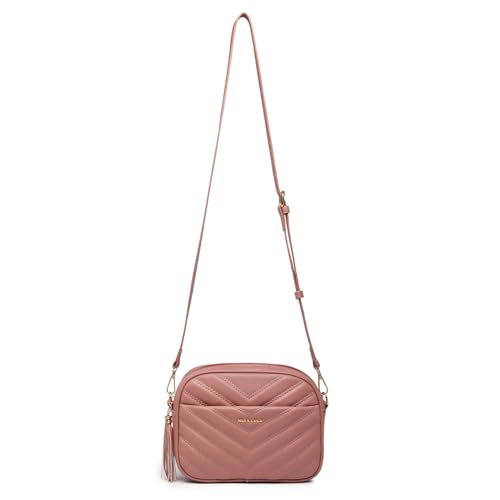 Miss Lulu Umhängetasche Damen, Crossbody Bag Damen, Tasche damen, Handtasche damen umhängetasche, Quaste Dekoration Handtasche Damen Klein,Goldene Hardware von Miss Lulu