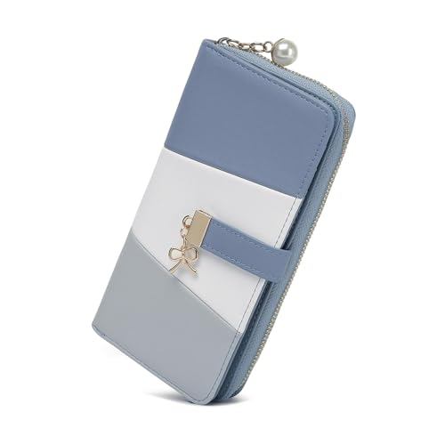 Miss Lulu Damen Geldbörse Klassische Lange Reißverschluss Portmonee Multi-Kartensteckplätze Kunstleder von Miss Lulu