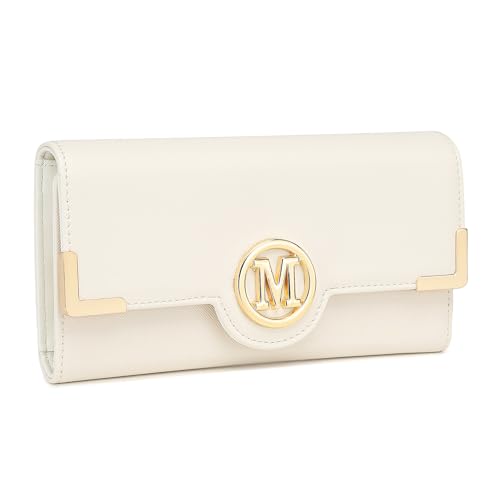 Miss Lulu Geldbörse Damen Lange Geldbeutel Frauen Portemonnaie Brieftasche Kartenfächer Reißverschluss Tasche Mehrere Karte Schlüssel PU Leder mit Metallschnalle Handyfach von Miss Lulu