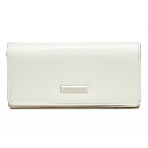 Miss Lulu Geldbörse Damen Lange Geldbeutel Frauen Portemonnaie Brieftasche Kartenfächer Reißverschluss Tasche Mehrere Karte Schlüssel PU Leder mit Metallschnalle Handyfach von Miss Lulu