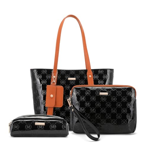 Miss Lulu Handtasche Damen, Tasche Damen Shopper, Handtasche Damen Mittelgroß damen Schultertaschen 3 Pieces Set von Miss Lulu