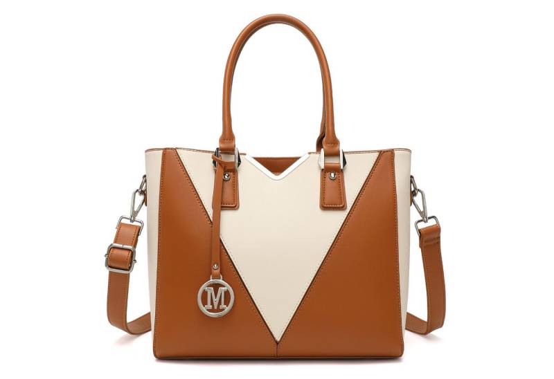 Miss Lulu Handtasche Damen Handtasche mit V-förmigem Design und abnehmbarem Schultergurt von Miss Lulu