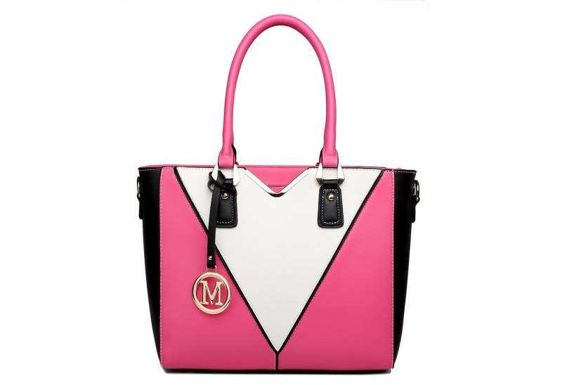 Miss Lulu Handtasche Damen Handtasche mit V-förmigem Design und abnehmbarem Schultergurt von Miss Lulu