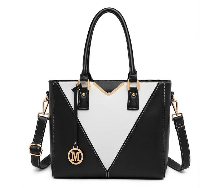 Miss Lulu Handtasche Damen Handtasche mit V-förmigem Design und abnehmbarem Schultergurt von Miss Lulu