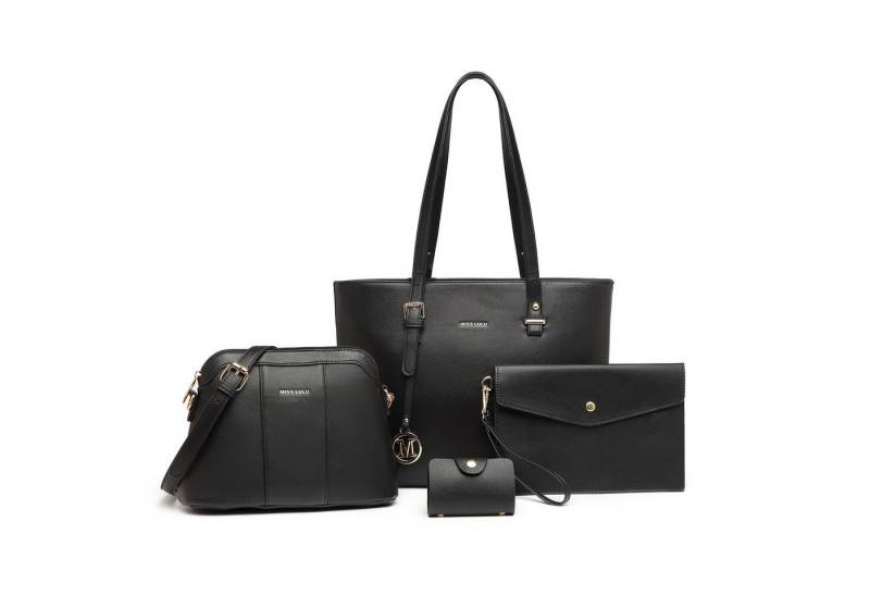 Miss Lulu Handtasche Damen Henkeltaschen Umhängetasche Schultertasche 4 Pcs Tasche Set von Miss Lulu