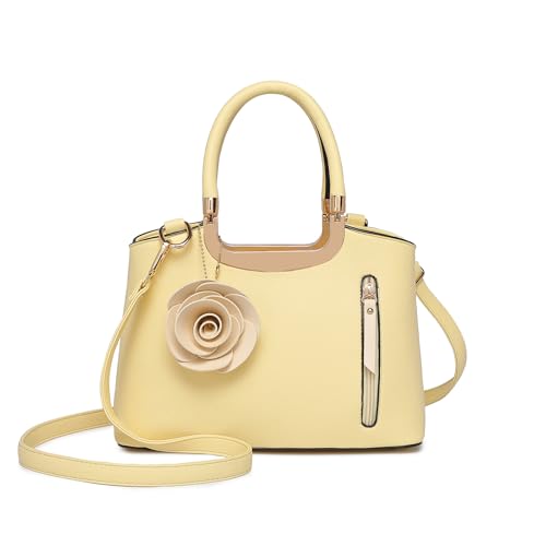 Miss Lulu Handtasche Damen Mit Blumen Henkeltasche Schultertasche Umhängetasche Elegant Kunstleder Retro Cross Body Tasche Damen von Miss Lulu