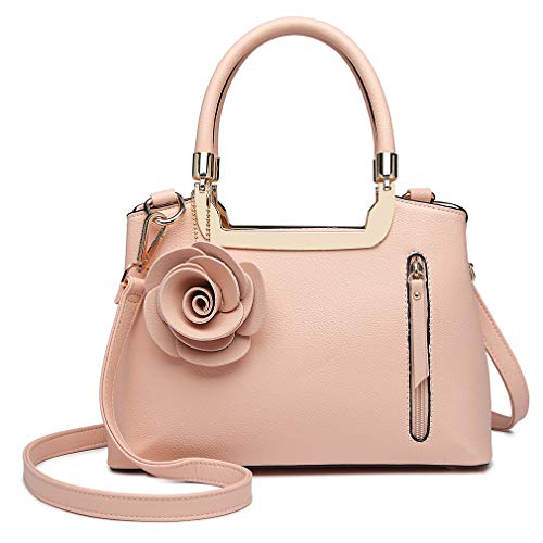 Miss Lulu Handtasche Damen Mit Blumen Henkeltasche Schultertasche Umhängetasche Elegant Kunstleder Retro Tasche Damen von Miss Lulu