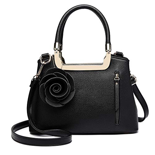 Miss Lulu Handtasche Damen Mit Blumen Henkeltasche Schultertasche Umhängetasche Elegant Kunstleder Retro Tasche Damen von Miss Lulu