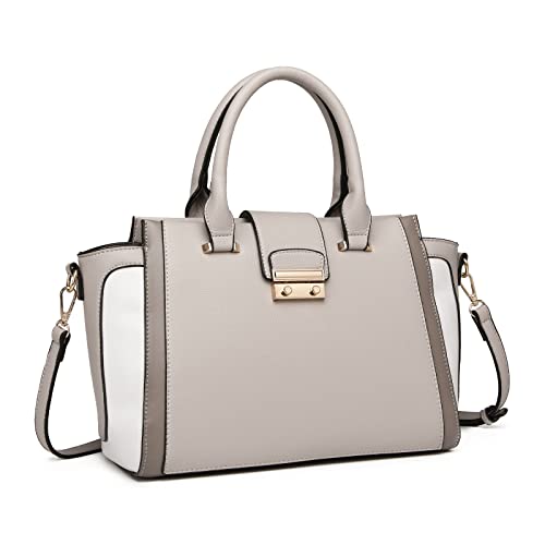 Miss Lulu Henkeltasche Damen Handtasche PU Leder Retro Damentaschen Umhängetasche Frauen Shopper Taschen Arbeit Shopping Urlaub von Miss Lulu