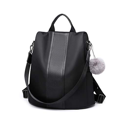 Miss Lulu Rucksack Damen,Rucksack Damen Elegant,rucksack Damen Klein Cityrucksack,Anti Diebstahl Rucksack Damen (Schwarz) von Miss Lulu