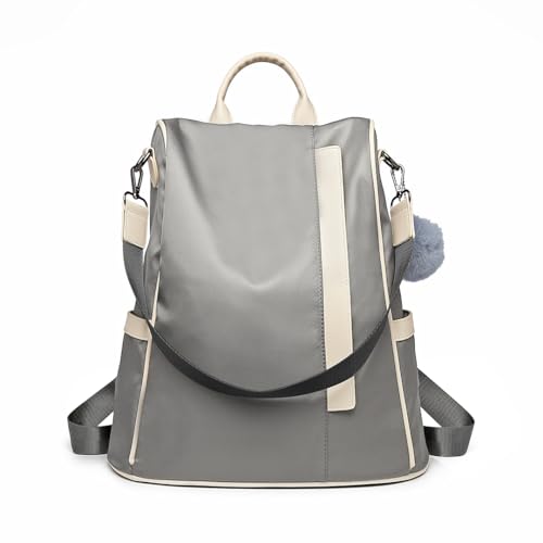 Miss Lulu Rucksack Damen Anti Diebstahl Rucksack Casual Daypack Rucksack Damen Elegant Cityrucksack M Grau von Miss Lulu