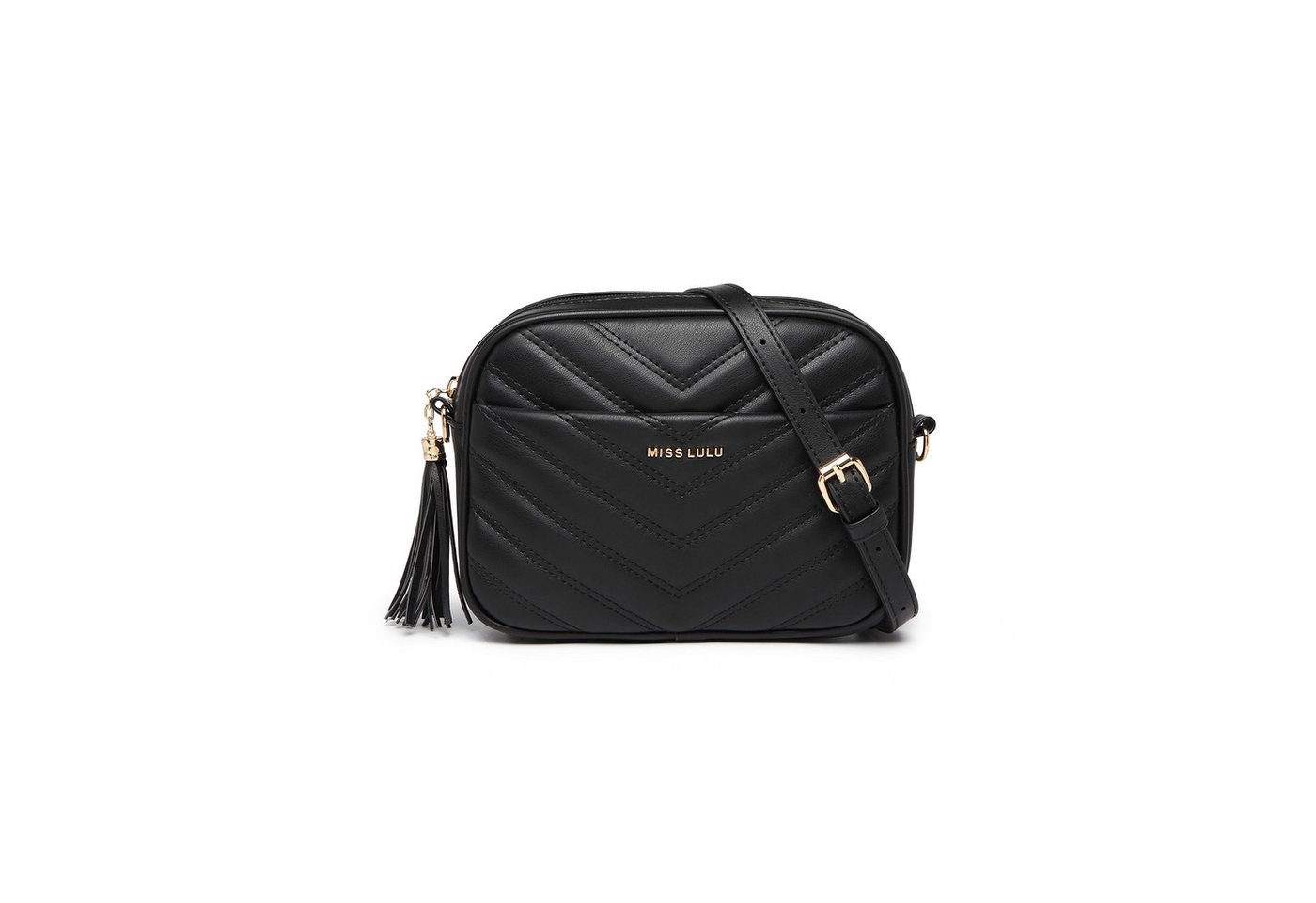 Miss Lulu Schultertasche Umhängetasche Damen mit Goldener Hardware – Mittelgroße Crossbody Bag von Miss Lulu