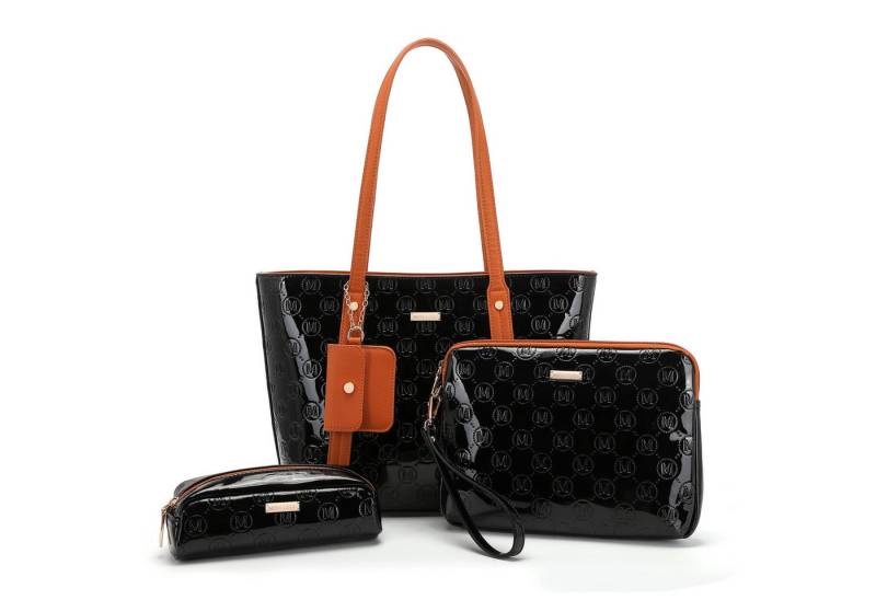 Miss Lulu Shopper Damen Handtasche Set, mittelgroße Schultertasche 3-teiliges Set von Miss Lulu