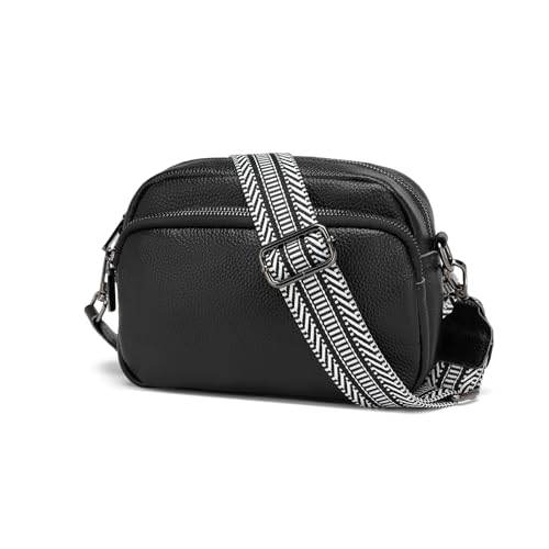 Miss Lulu Umhängetasche Damen, Crossbody Bag Damen PU Leder, Handtasche Mittelgroß Tasche Klein, Goldene Hardware von Miss Lulu