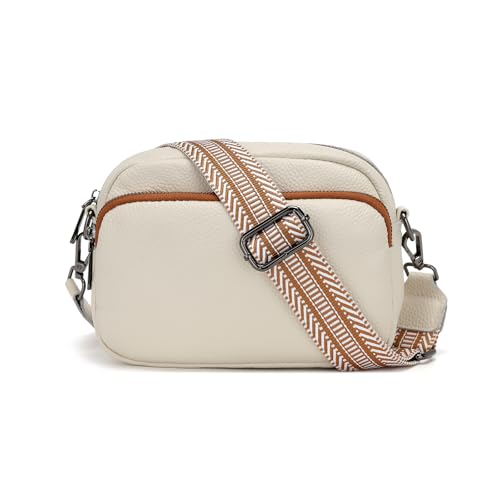 Miss Lulu Umhängetasche Damen, Crossbody Bag Damen PU Leder, Handtasche Mittelgroß Tasche Klein, Goldene Hardware von Miss Lulu