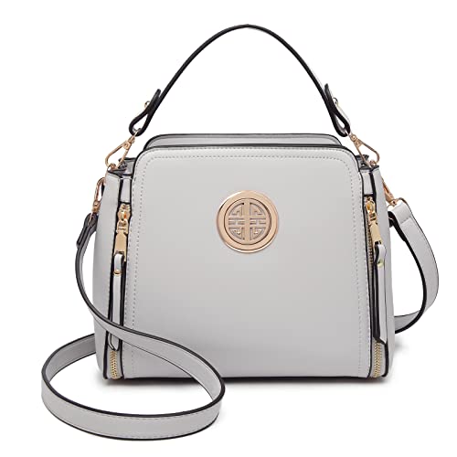 Miss Lulu Umhängetasche Damen Schultertasche Handtasche Crossbody Taschen Henkeltasche Mädchen PU Leder Top Griff Tasche von Miss Lulu