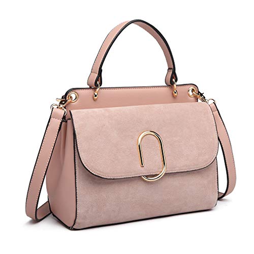 Miss Lulu Umhängetasche für Frauen Top Griff Tasche Kleine Handtaschen Arbeit Shopping Reise PU Leder Wildleder von Miss Lulu