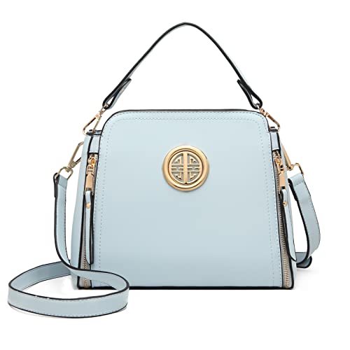 Miss Lulu Umhängetasche Damen Schultertasche Handtasche Crossbody Taschen Henkeltasche Mädchen PU Leder Top Griff Tasche von Miss Lulu