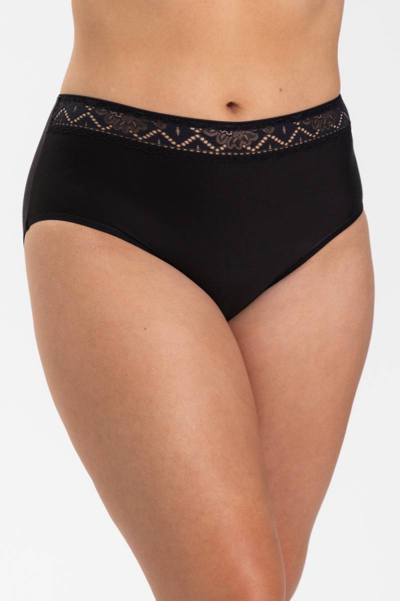 Große Größen Breeze Maxi Slip, Damen, schwarz, Größe: 50, Synthetische Fasern/Elasthan, Happy Size DE Women von Miss Mary of Sweden