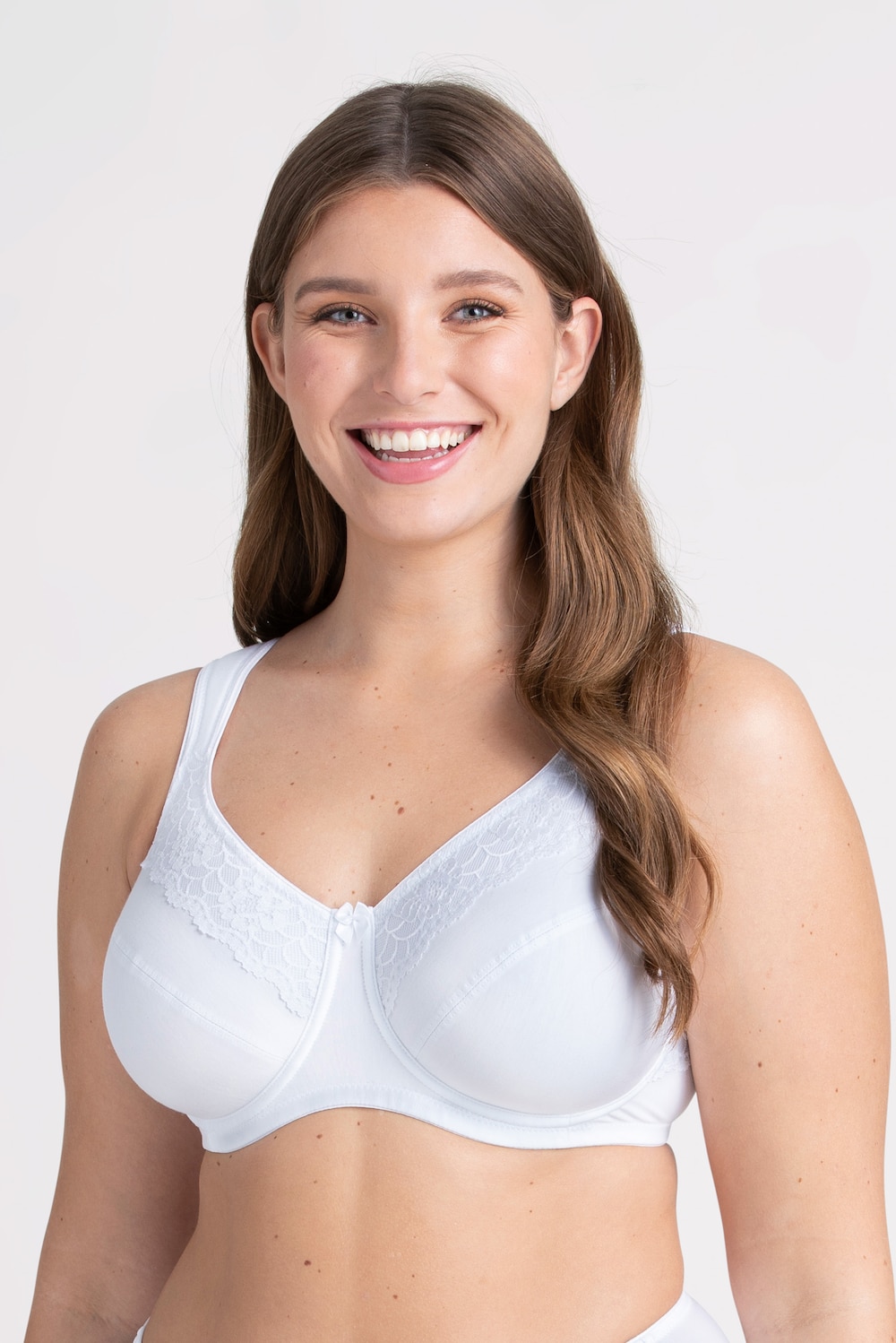 Große Größen Cotton Now Minimizer BH, Damen, weiß, Größe: 100B, Baumwolle/Polyester/Elasthan, Happy Size Women von Miss Mary of Sweden