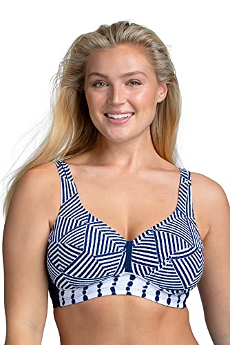 Miss Mary of Sweden Azur Bügelloser, gemusterter Bikini-BH, der hervorragenden Halt bietet 80B Navyblau von Miss Mary of Sweden