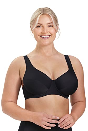 Miss Mary of Sweden Biarritz Bikini-BH – Gepolsterter Bügel-Bikini mit Mesh-Futter, starker Halt, schwarz-weiß Gemustert 75C Schwarz von Miss Mary of Sweden