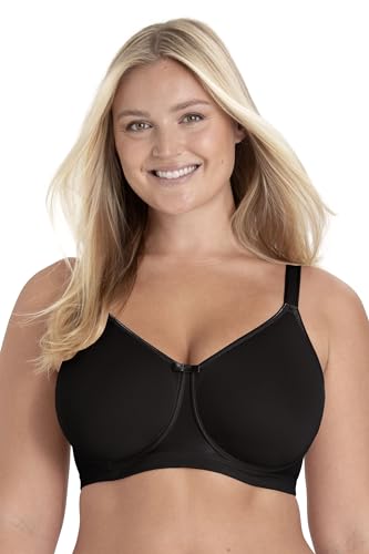 Miss Mary of Sweden Confident BH mit Bügel – Glättender Vollschalen-BH mit formendem Futter und starkem Halt 75E Schwarz von Miss Mary of Sweden