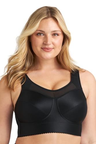 Miss Mary of Sweden Cotton Simplex, bügelloser Sport-BH für Low Impact Training 100G Schwarz von Miss Mary of Sweden