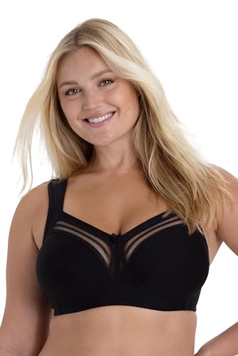 Miss Mary of Sweden Essence Bügelloser Baumwoll-BH mit Spitzendetails 80C Schwarz von Miss Mary of Sweden