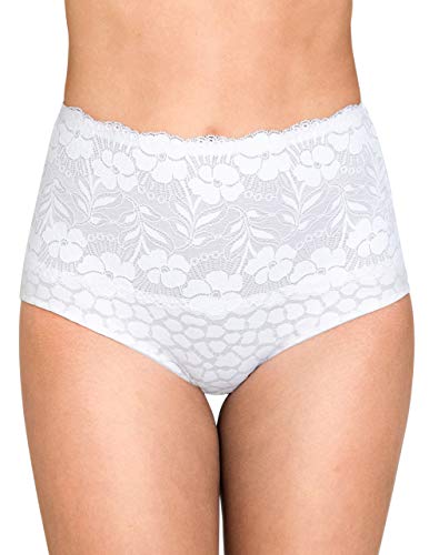 Miss Mary of Sweden Jacquard & Lace Miederhose 46 Weiss von Miss Mary of Sweden
