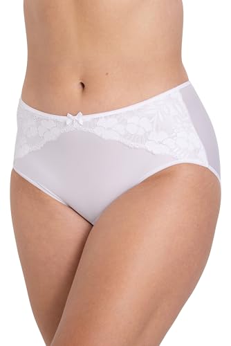 Miss Mary of Sweden Jacquard & Lace Panty – Elegante Unterwäsche mit dekorativen Spitzendetails 40 Weiss von Miss Mary of Sweden