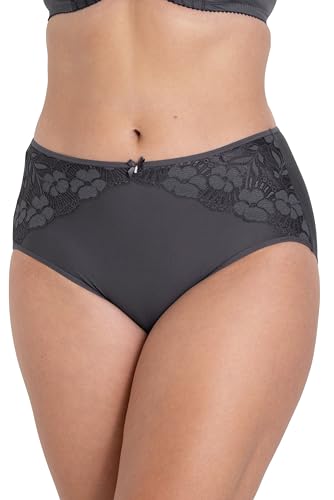 Miss Mary of Sweden Jacquard & Lace Panty – Elegante Unterwäsche mit dekorativen Spitzendetails 56 Dunkelgrau von Miss Mary of Sweden